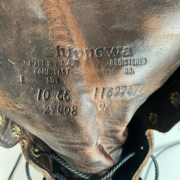 Vintage Chippewa Apache Packer Boots 10 EE USA Made Crazy Horse Soft Toe - Picture 7 of 15
